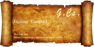 Gying Csepel névjegykártya